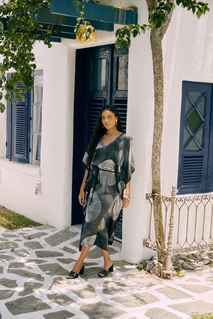 KAFTAN ÁGIOS GRIS CON LUNARES