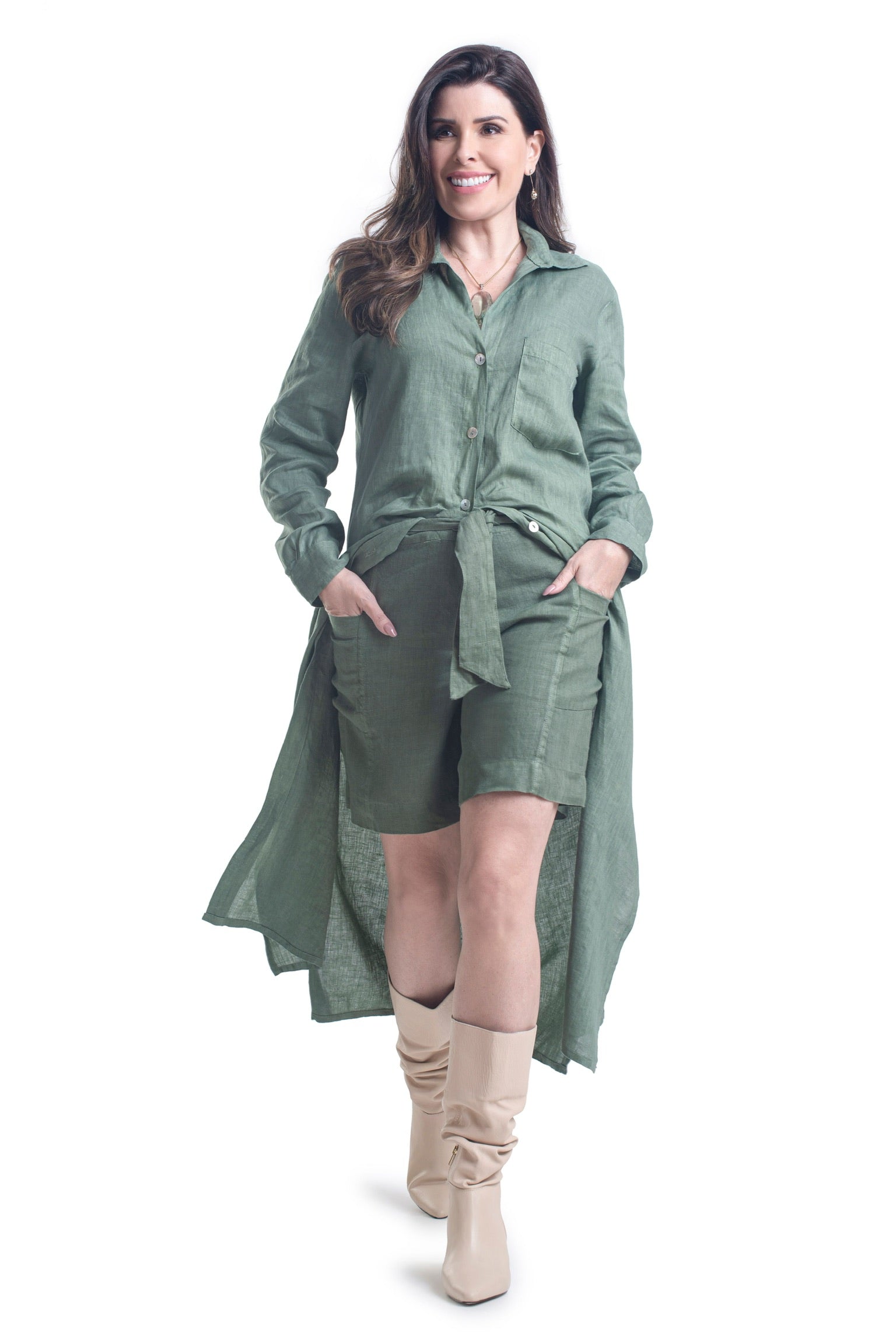 REBAJAS DE CAMISAS LARGAS LINO FLORENCE