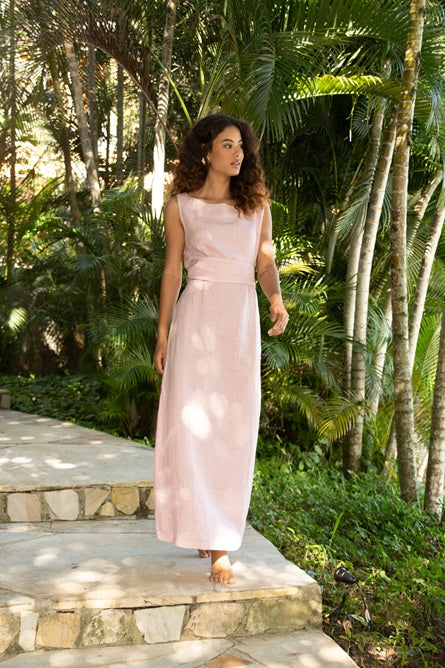 VESTIDO DE LINO BONITO EN OFERTA
