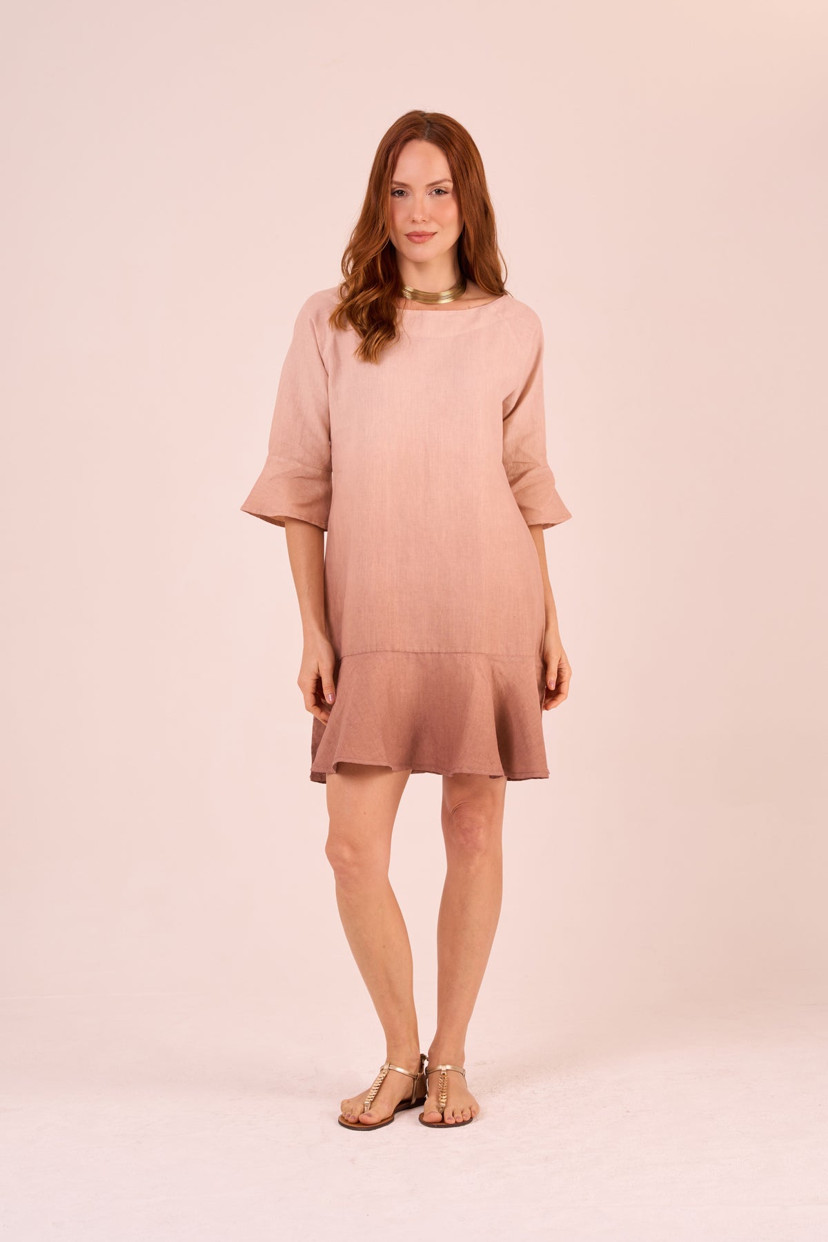 VESTIDO MARLUCE LINHO DEGRADÊ
