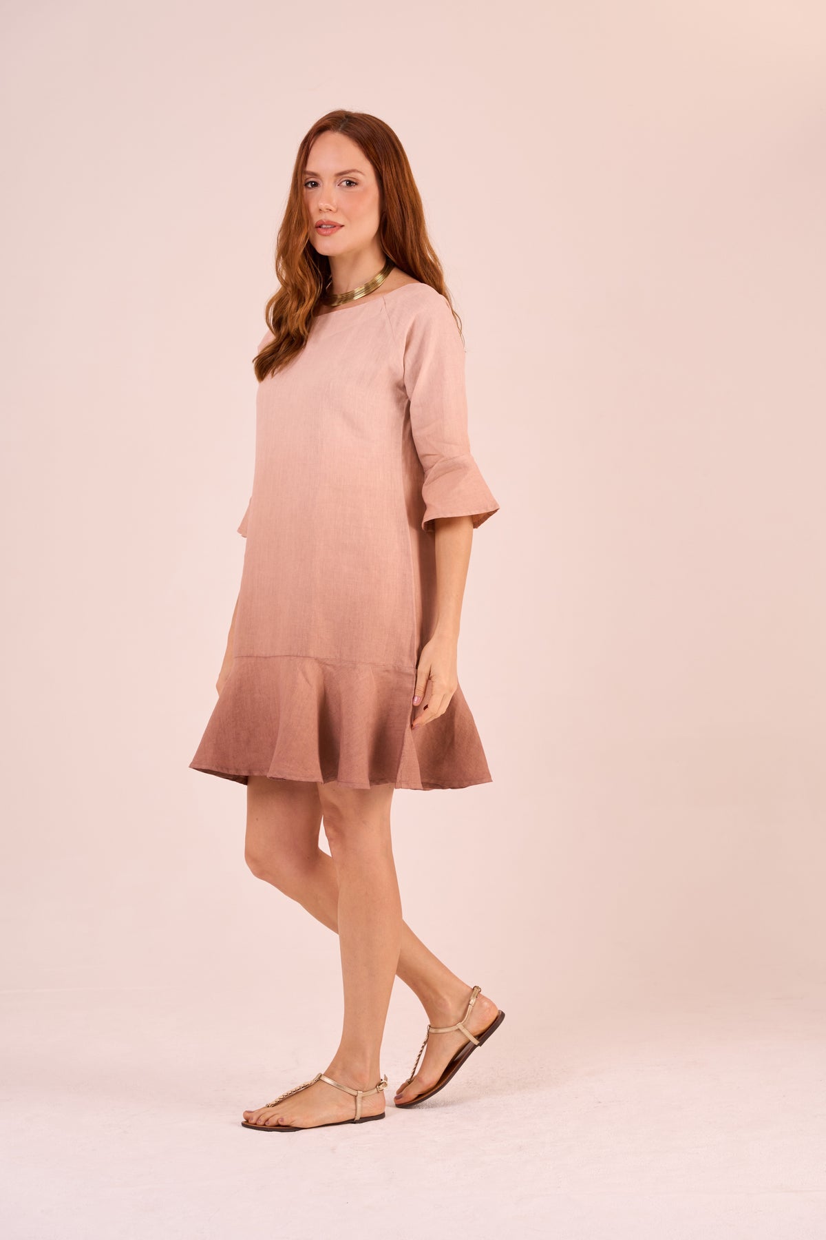 VESTIDO MARLUCE LINHO DEGRADÊ