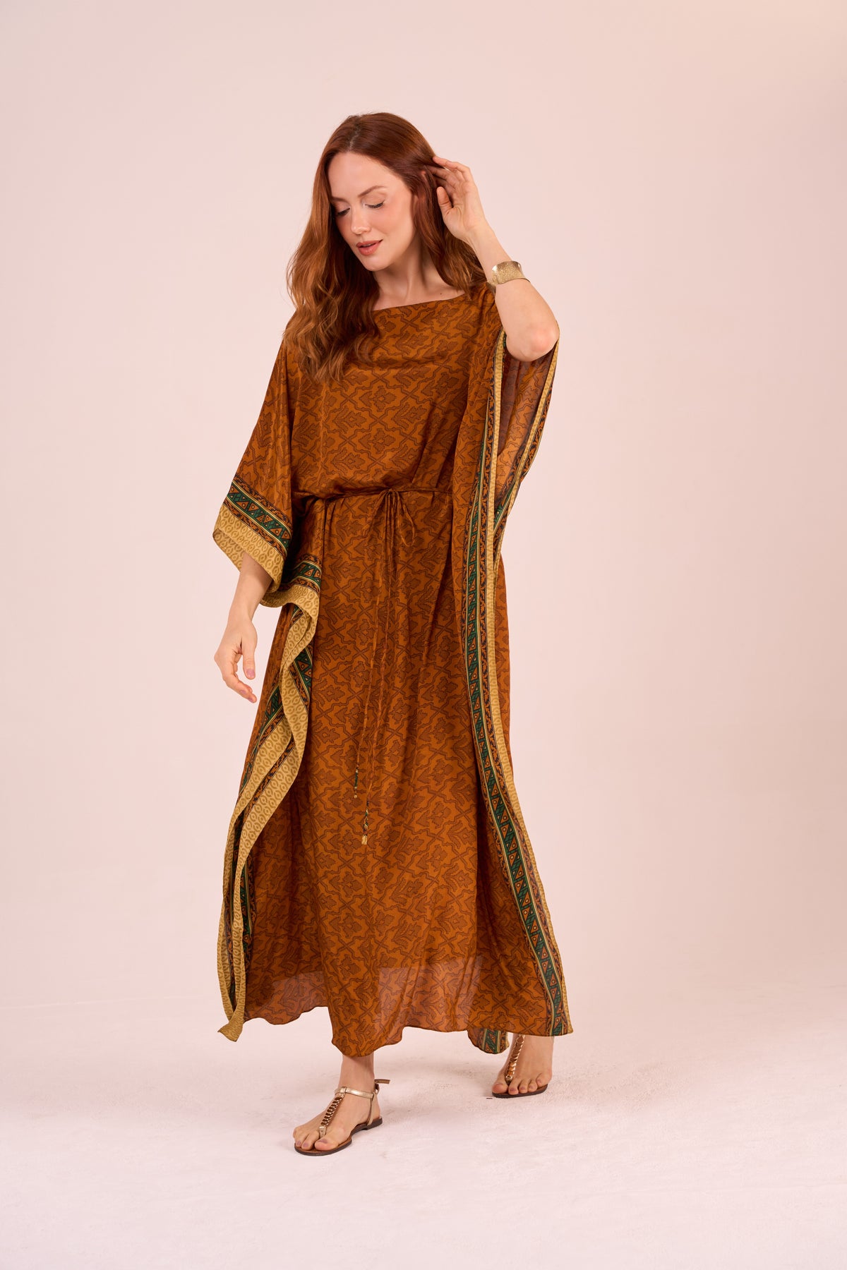 KAFTAN JAVA SEDA TERRA E VERDE
