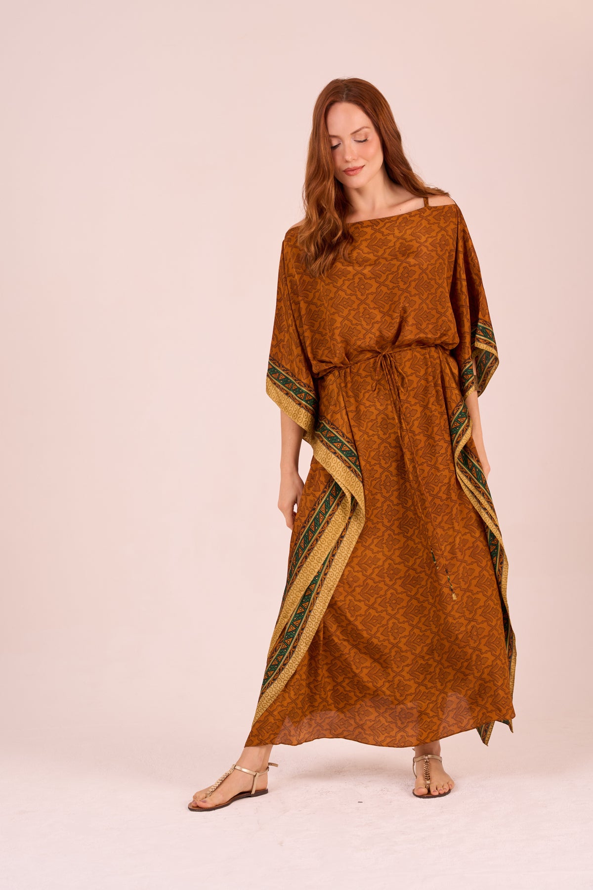 KAFTAN JAVA SEDA TERRA E VERDE