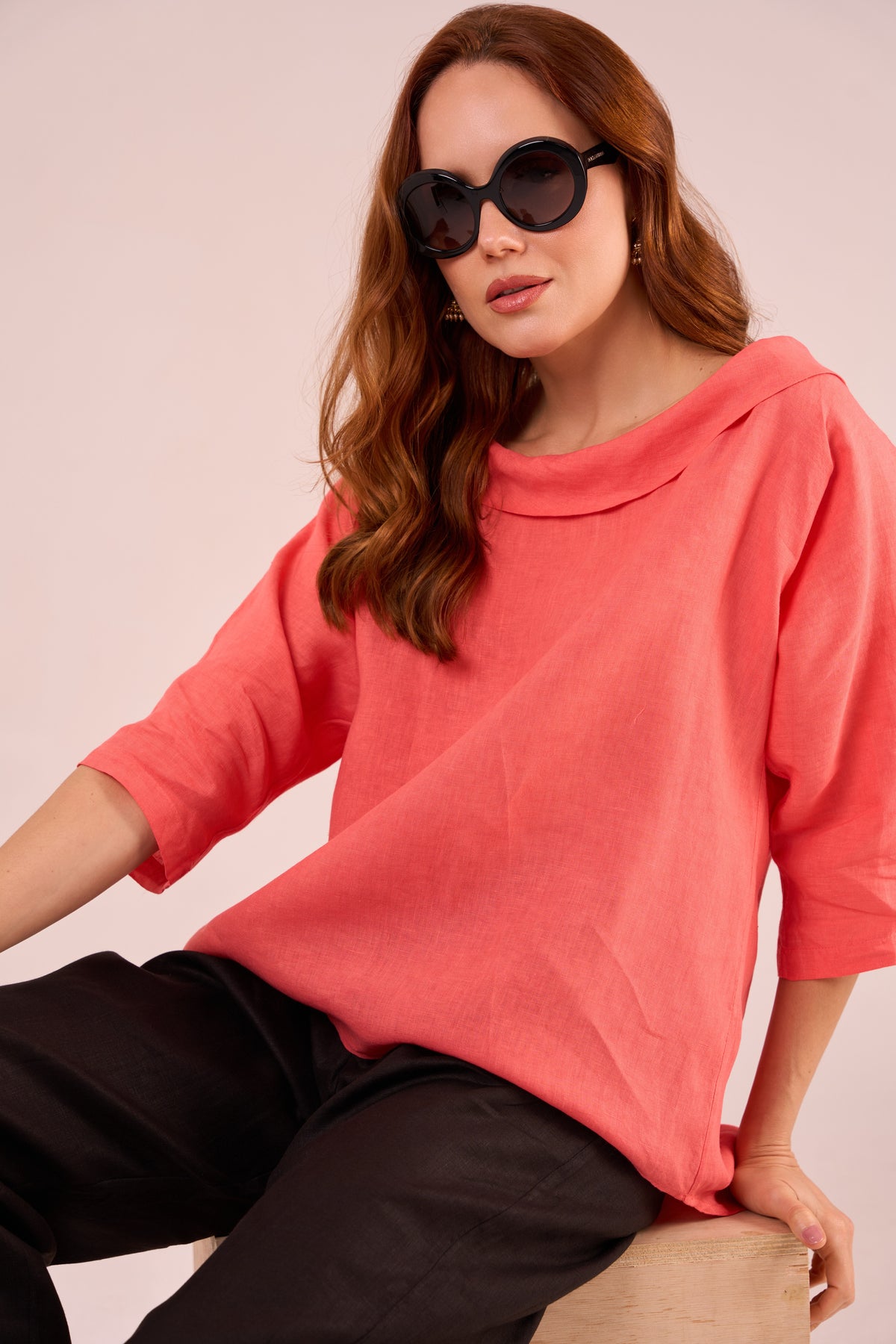LINEN CAPRI BLOUSE