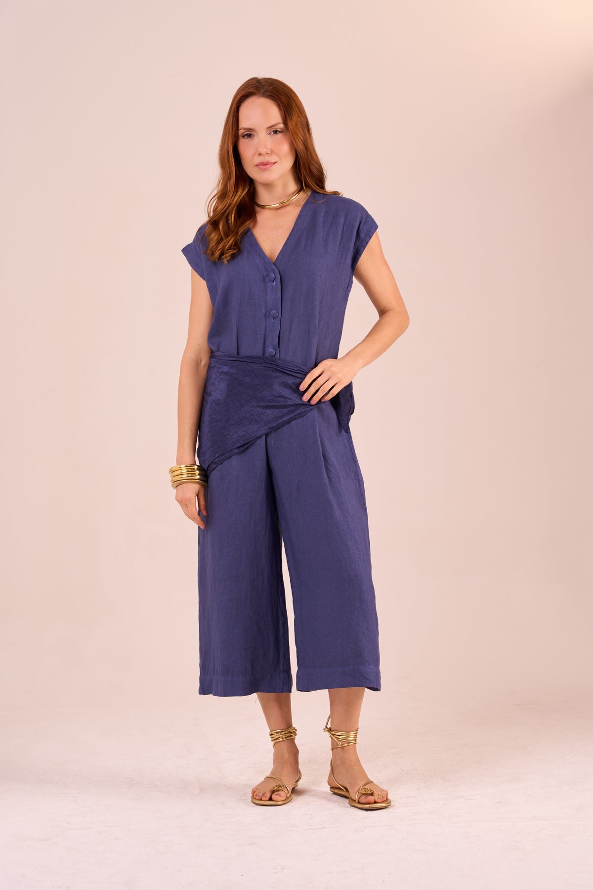 NIGGEN LINEN JUMPSUIT