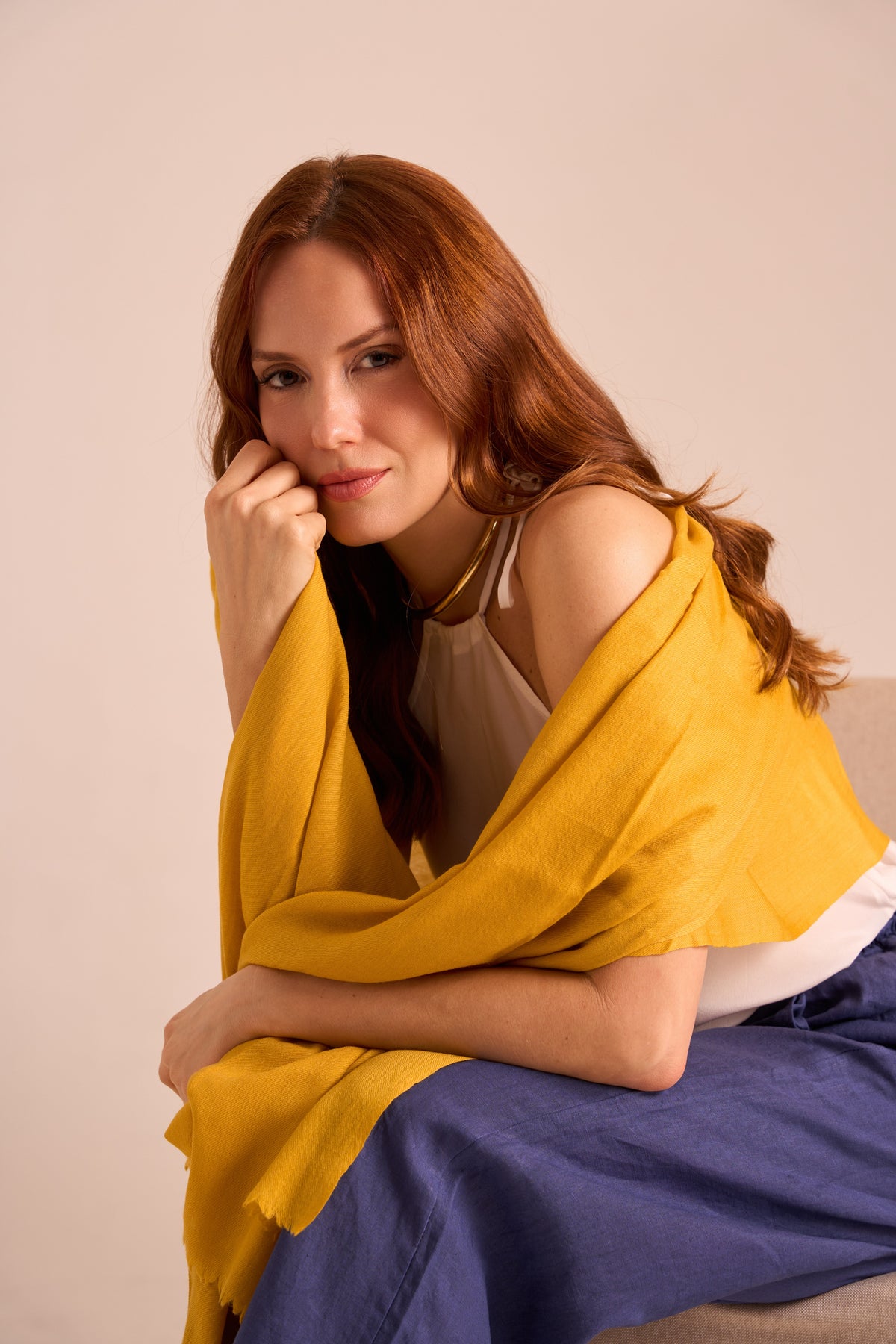 PASHMINA MOSTARDA