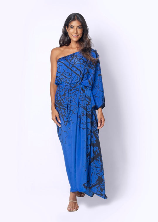 KAFTAN RHODES LONGO AZUL E PRETO