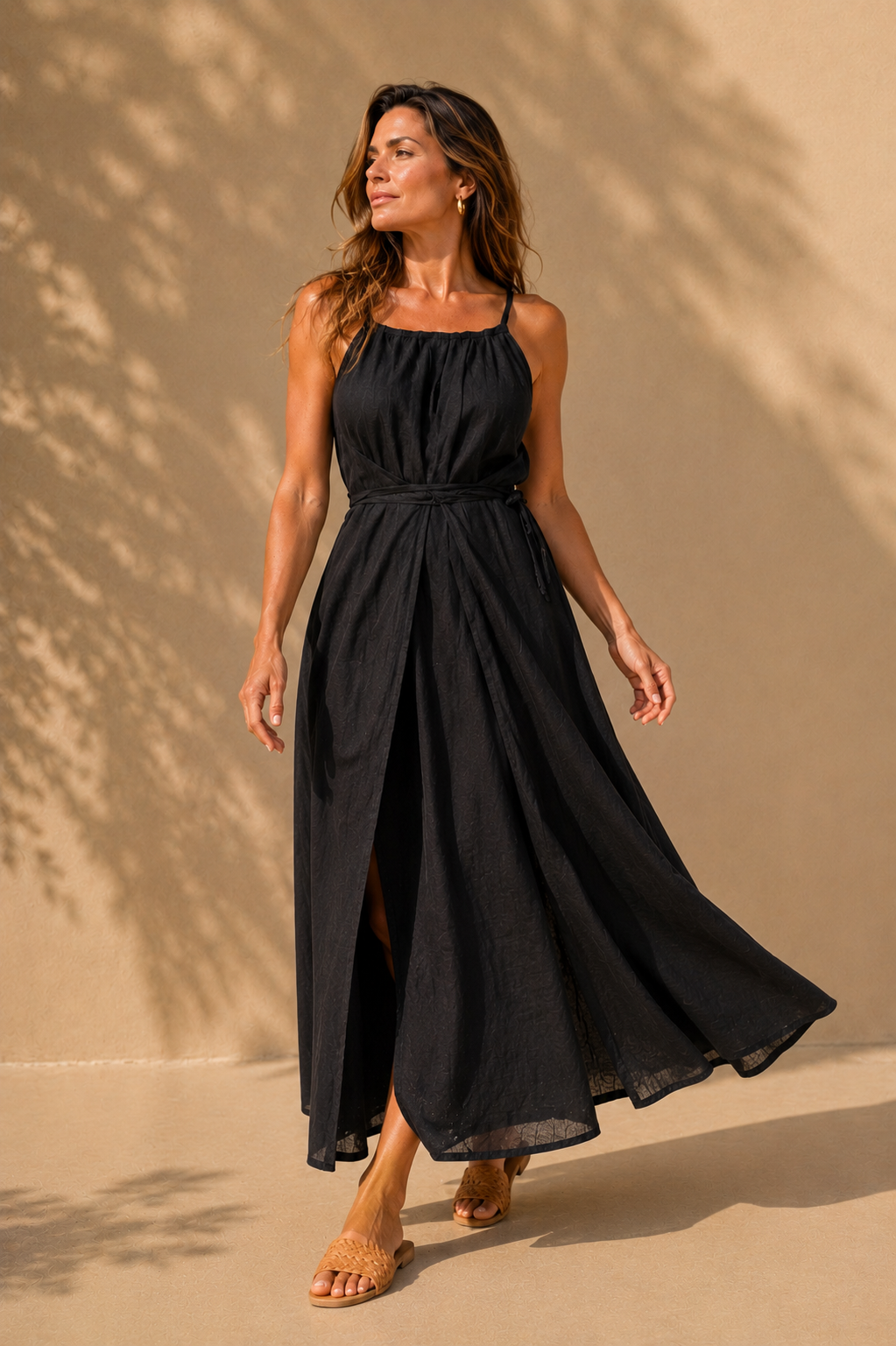 KAMARI PLAIN LINEN DRESS