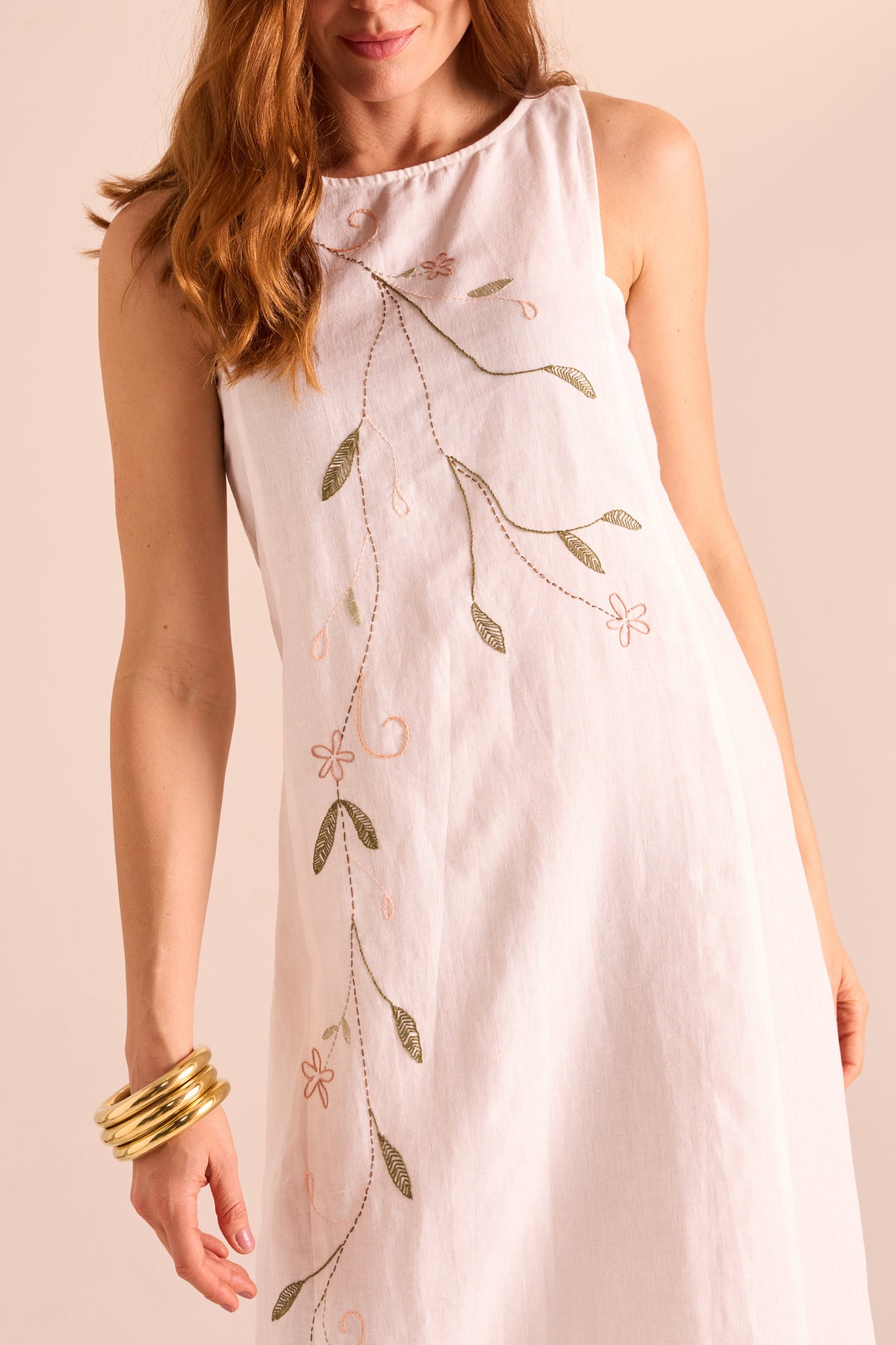 VESTIDO DELHI LINHO BORDADO