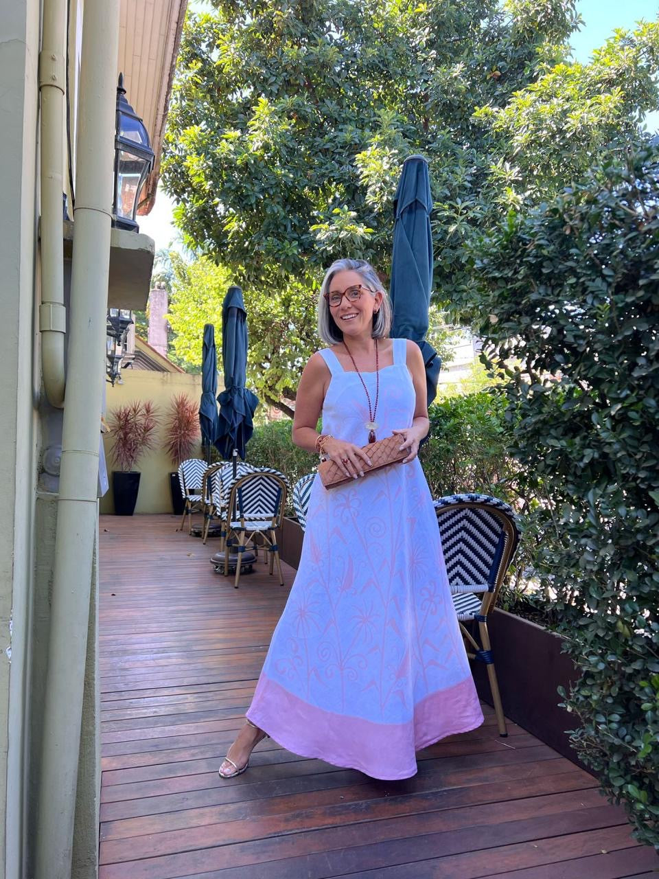 VESTIDO MEL LONGO PINTADO ARABESCO