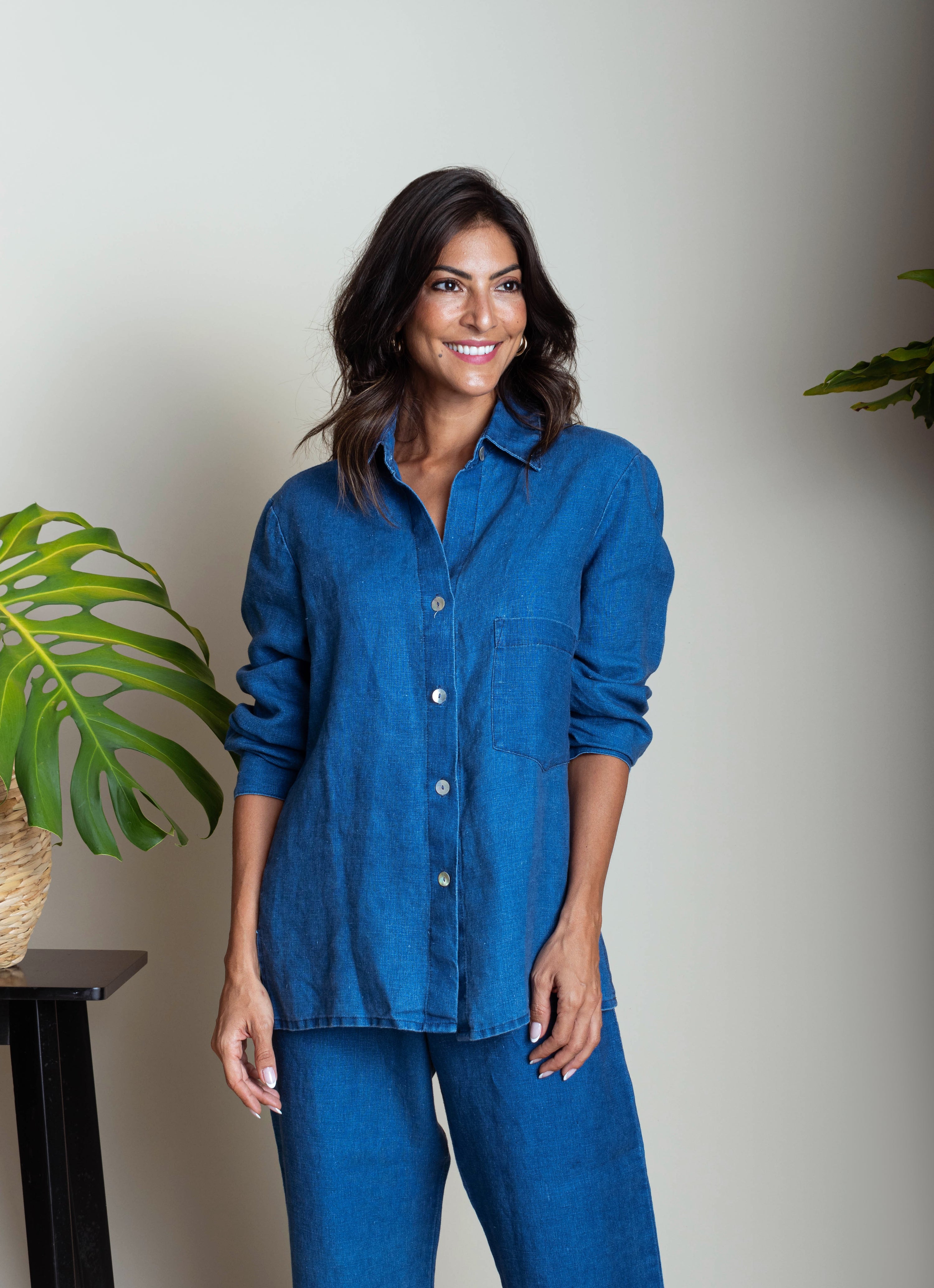 CAMISA DE LINO LISO BAHAMAS