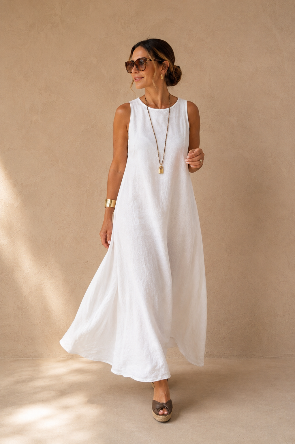 VESTIDO BARDOT LINHO
