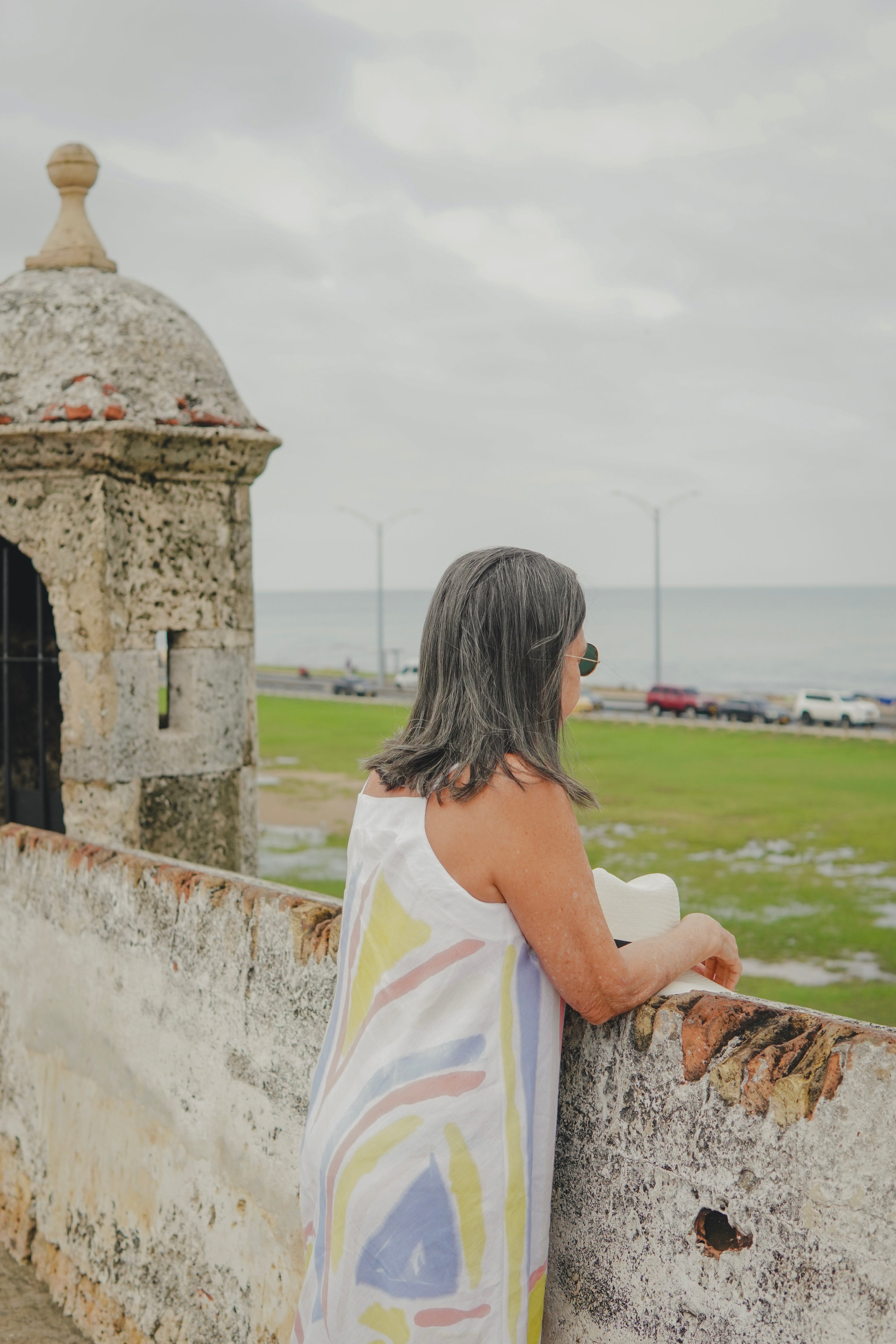 VESTIDO SOLAR LINHO PINTADO