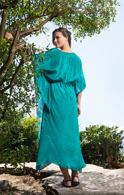 KAFTAN AGIOS WATER GREEN AND BEIGE