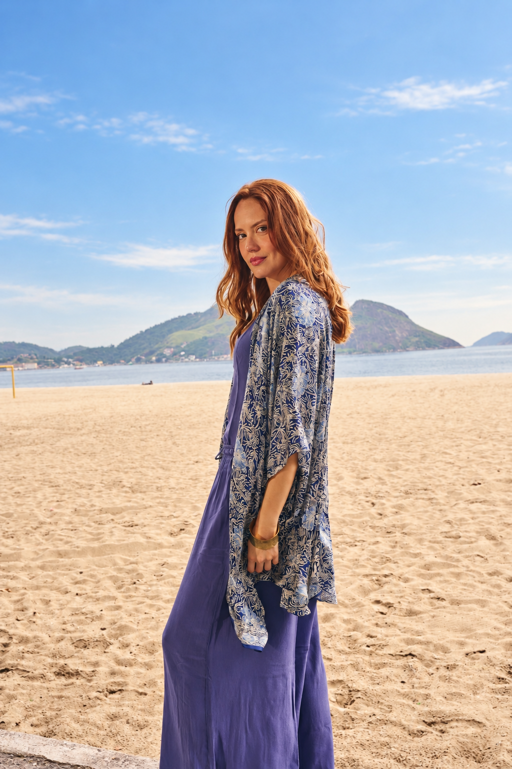KIMONO TAJ AZUL E BRANCO