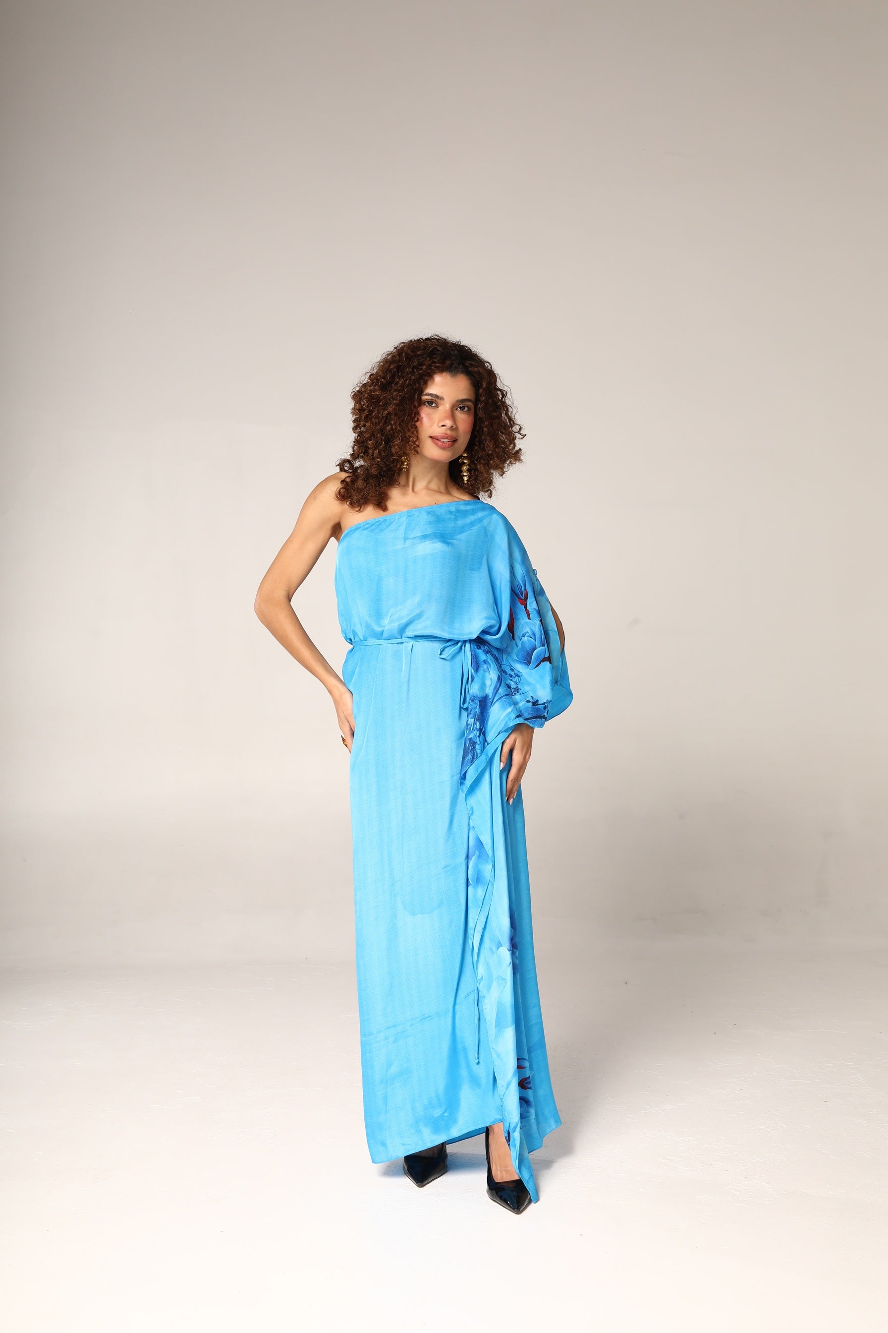 KAFTAN RHODES LONGO AZUL CLARO