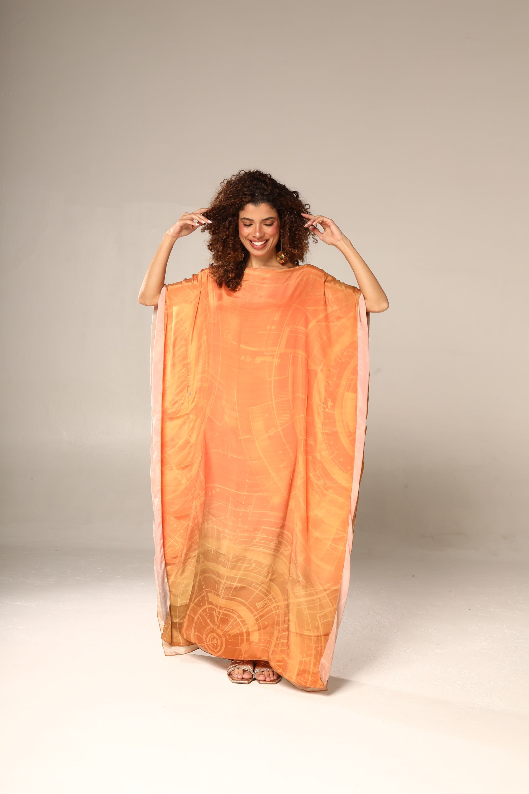 KAFTAN JAVA DEGRADÊ LARANJA