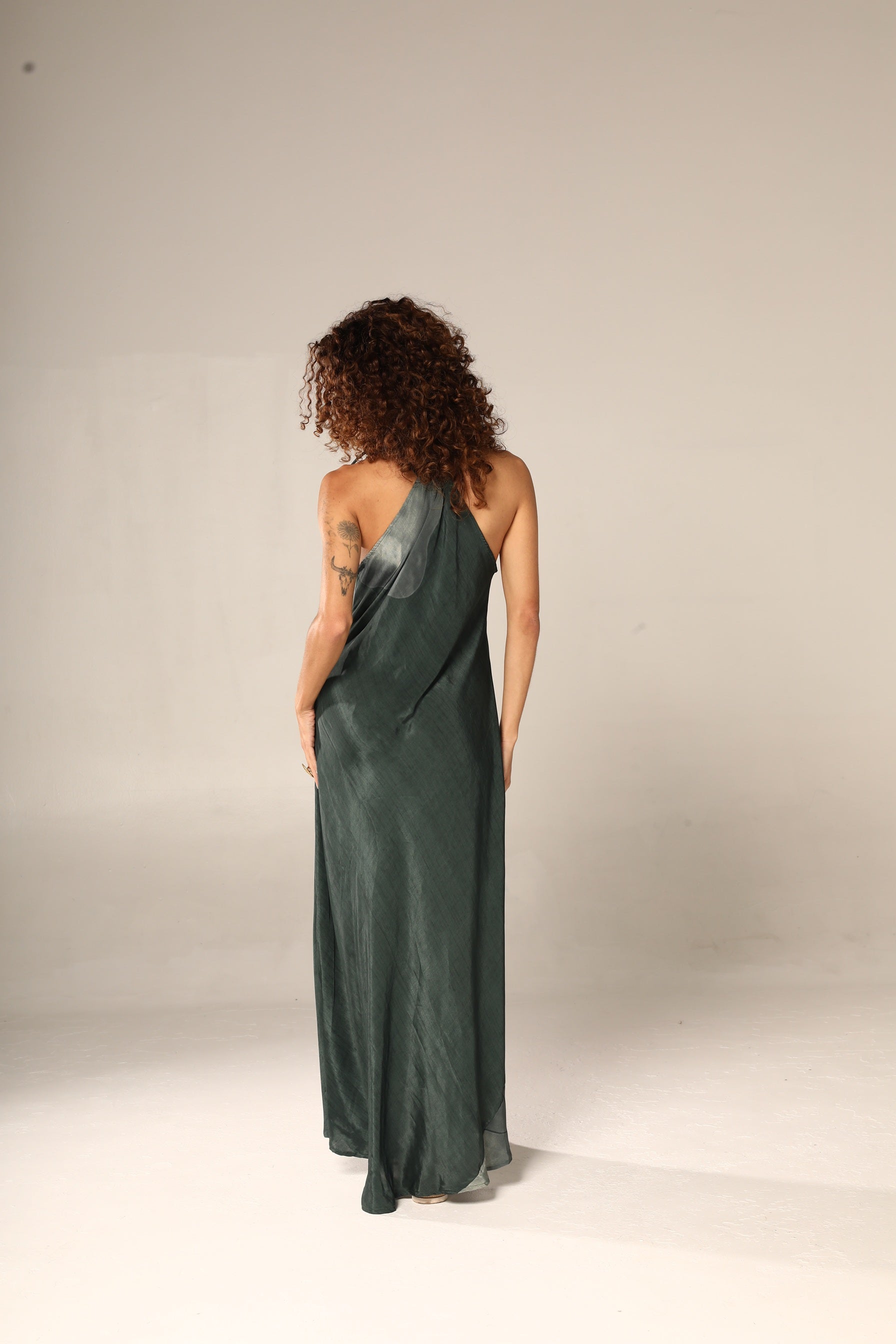 VESTIDO HERA SEDA VERDE