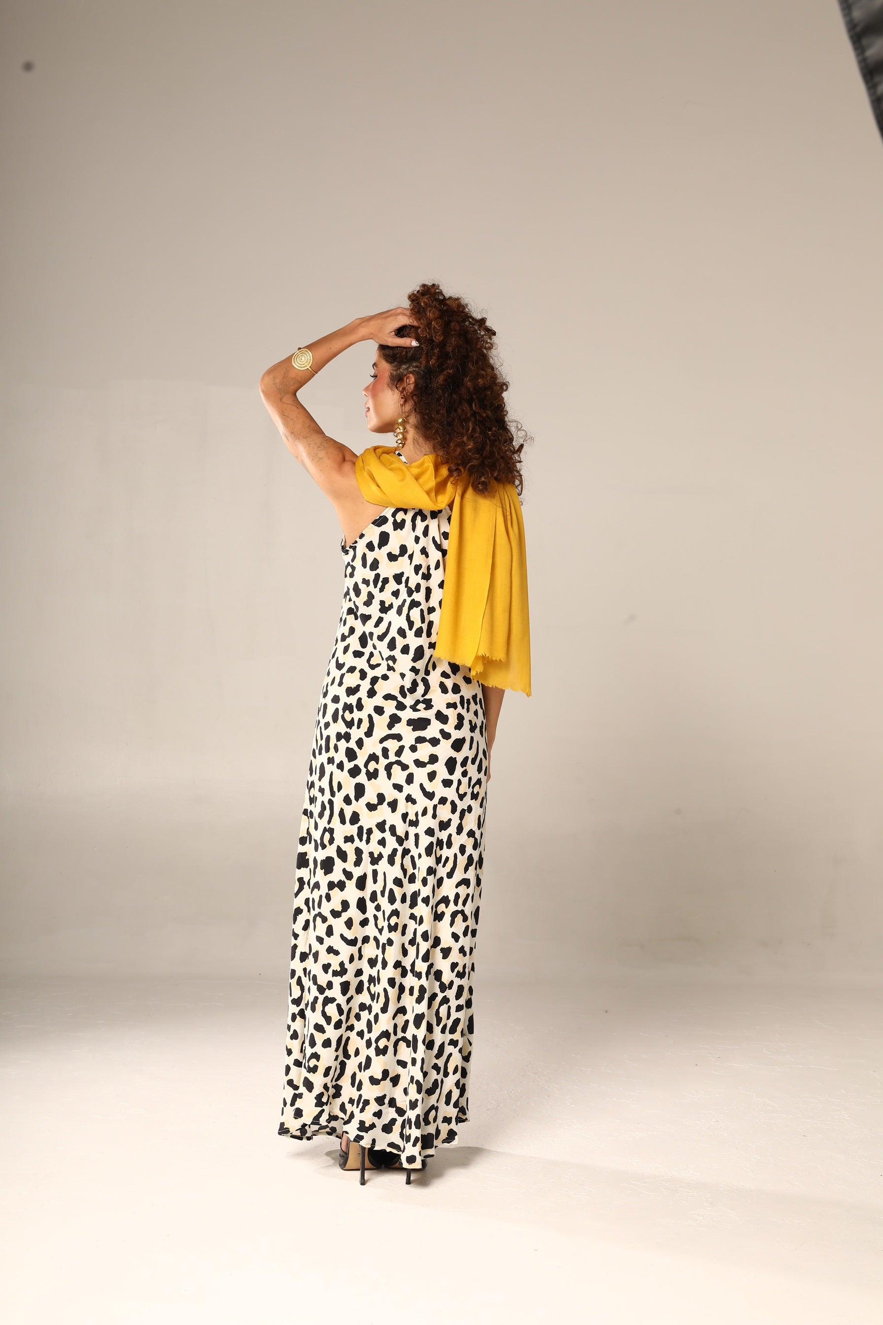 VESTIDO HERA SEDA ANIMAL PRINT