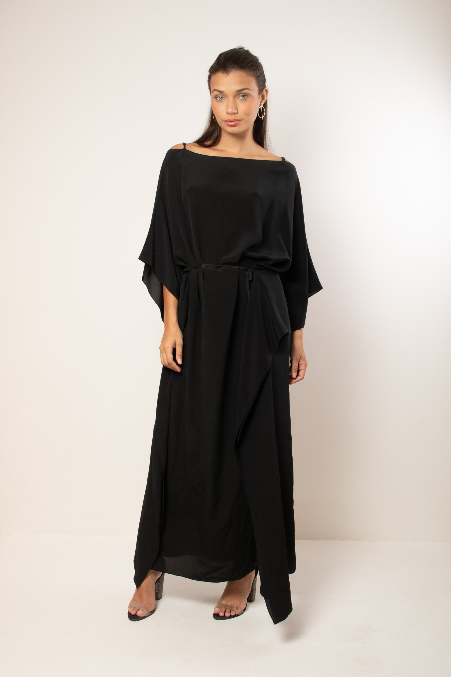 KAFTAN DE JAVA NEGRO LISO