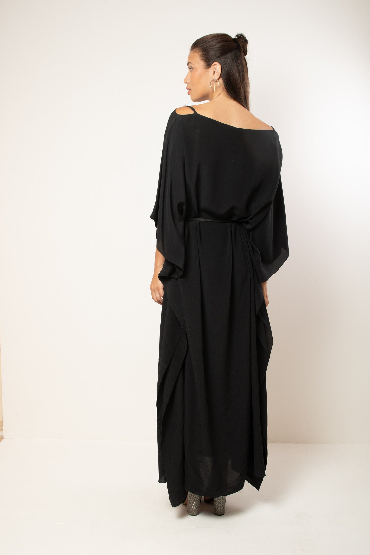 KAFTAN DE JAVA NEGRO LISO