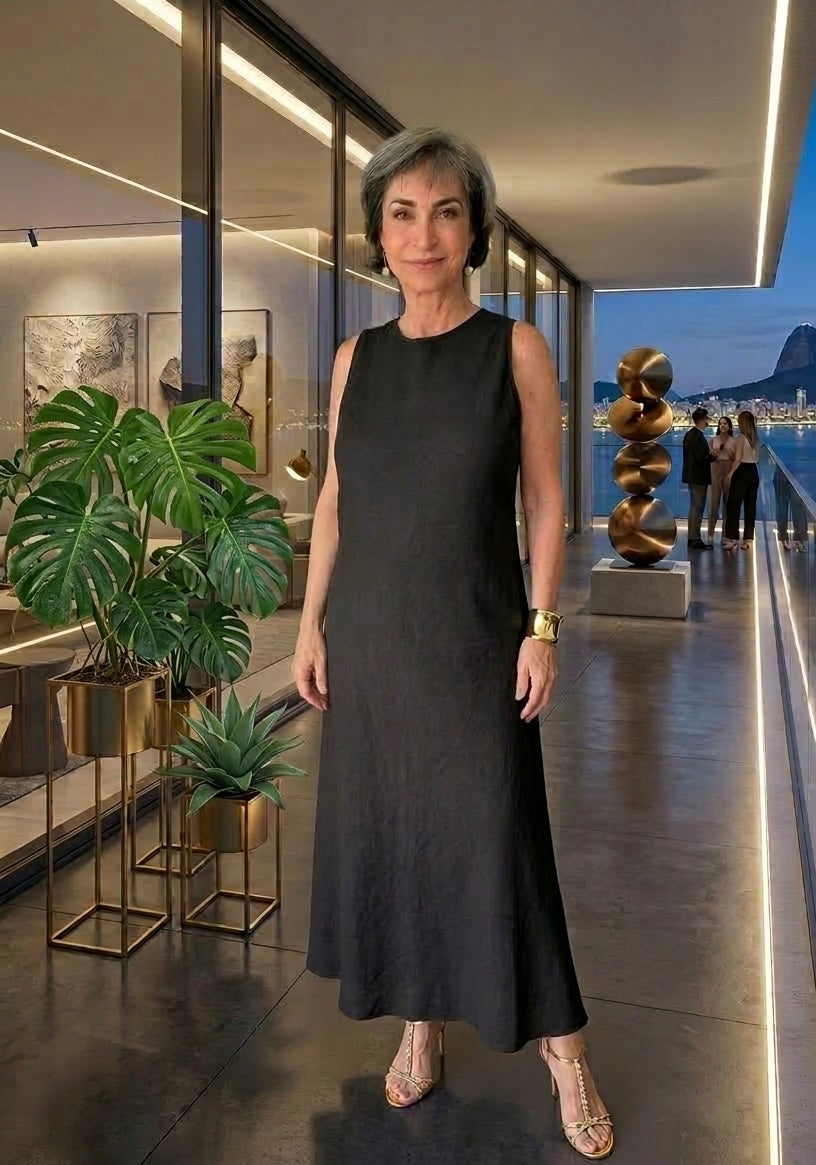 VESTIDO BARDOT LINHO