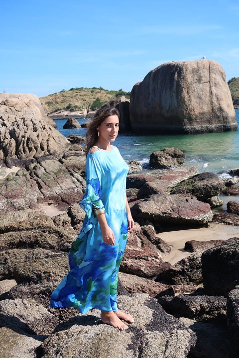 KAFTAN JAVA BLUE WATERCOLOR
