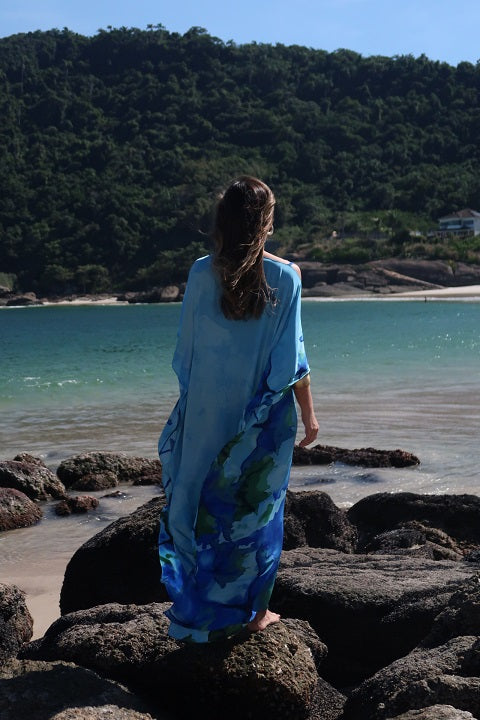 KAFTAN JAVA BLUE WATERCOLOR