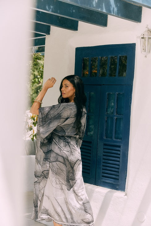 KAFTAN ÁGIOS CINZA E PRETO