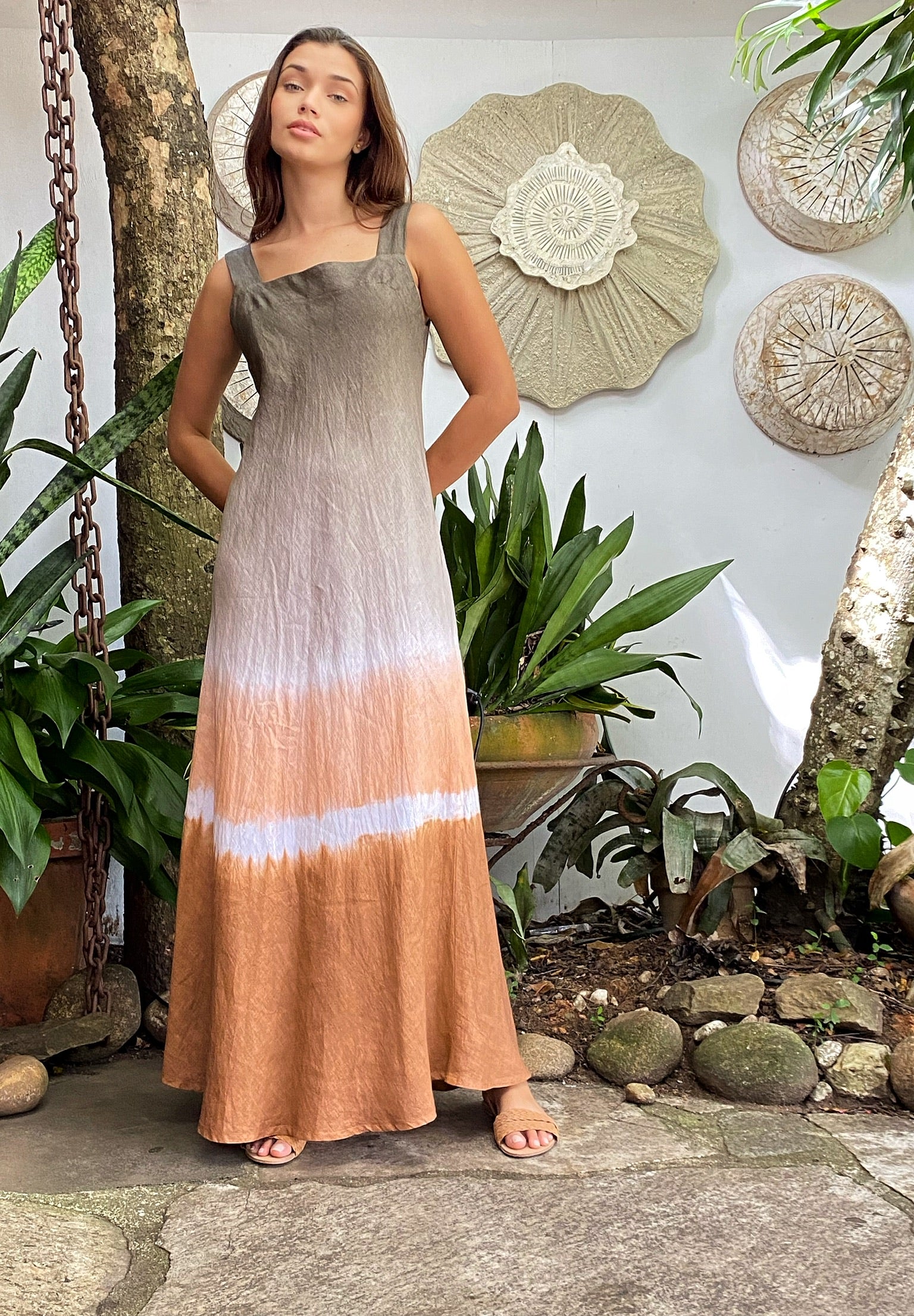 VESTIDO MEL LONGO PINTADO TIE DYE