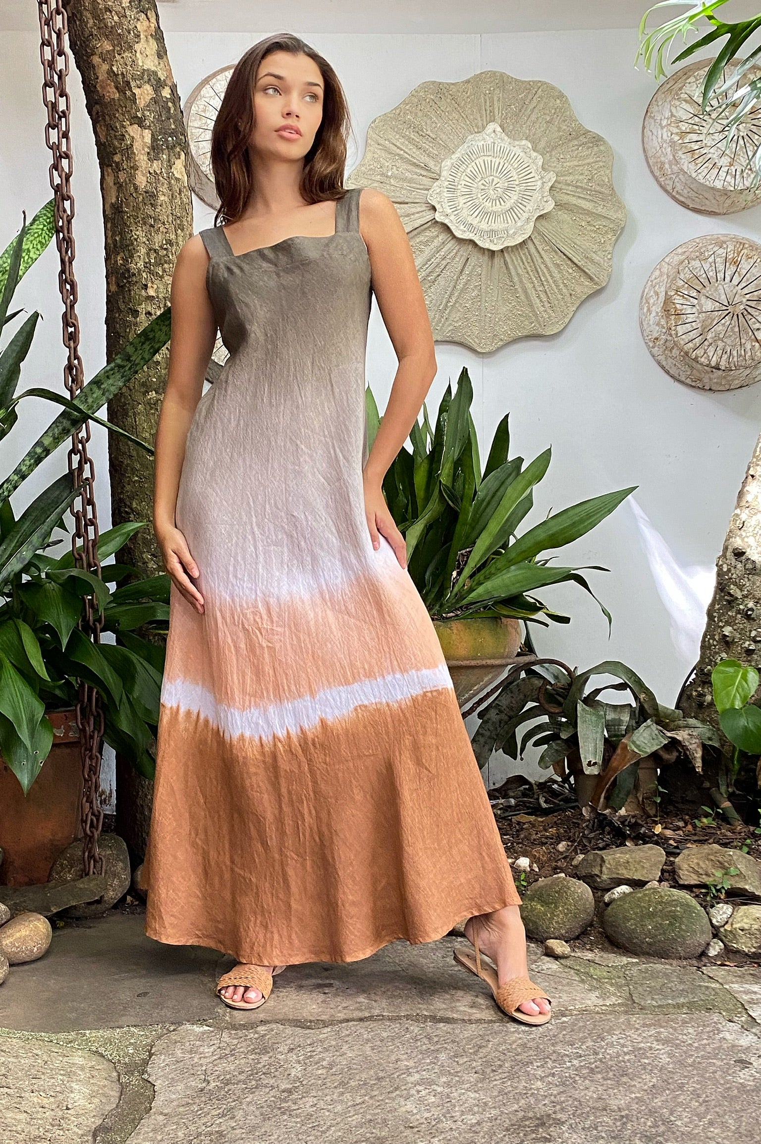 VESTIDO MEL LONGO PINTADO TIE DYE