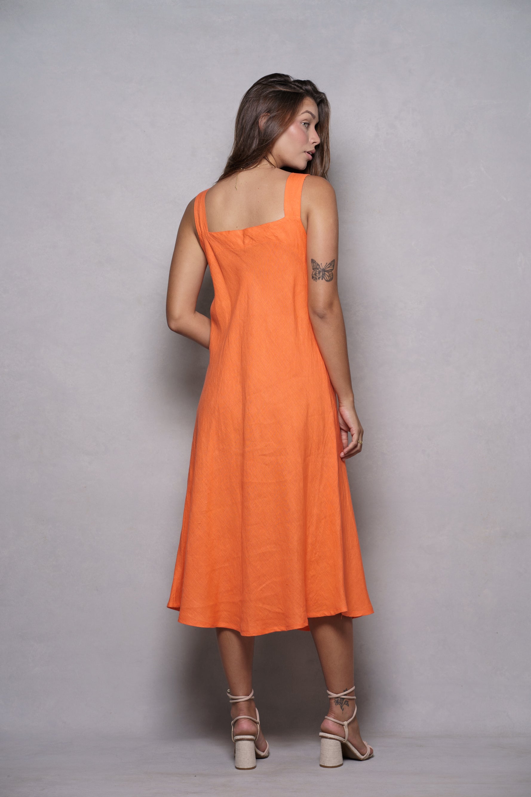 VESTIDO MEL MIDI LISO SALE