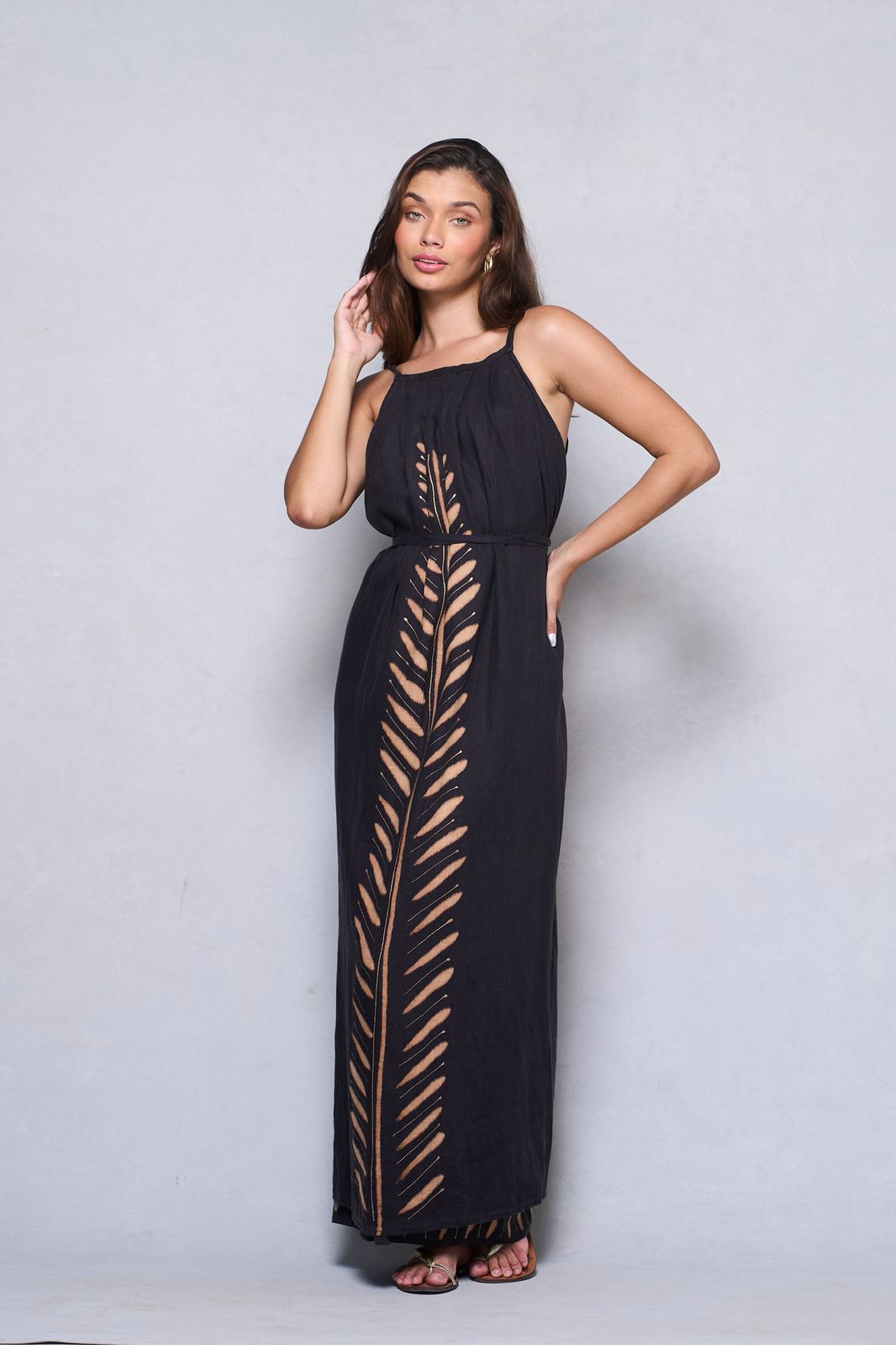 VESTIDO KAMARI LINHO PINTADO