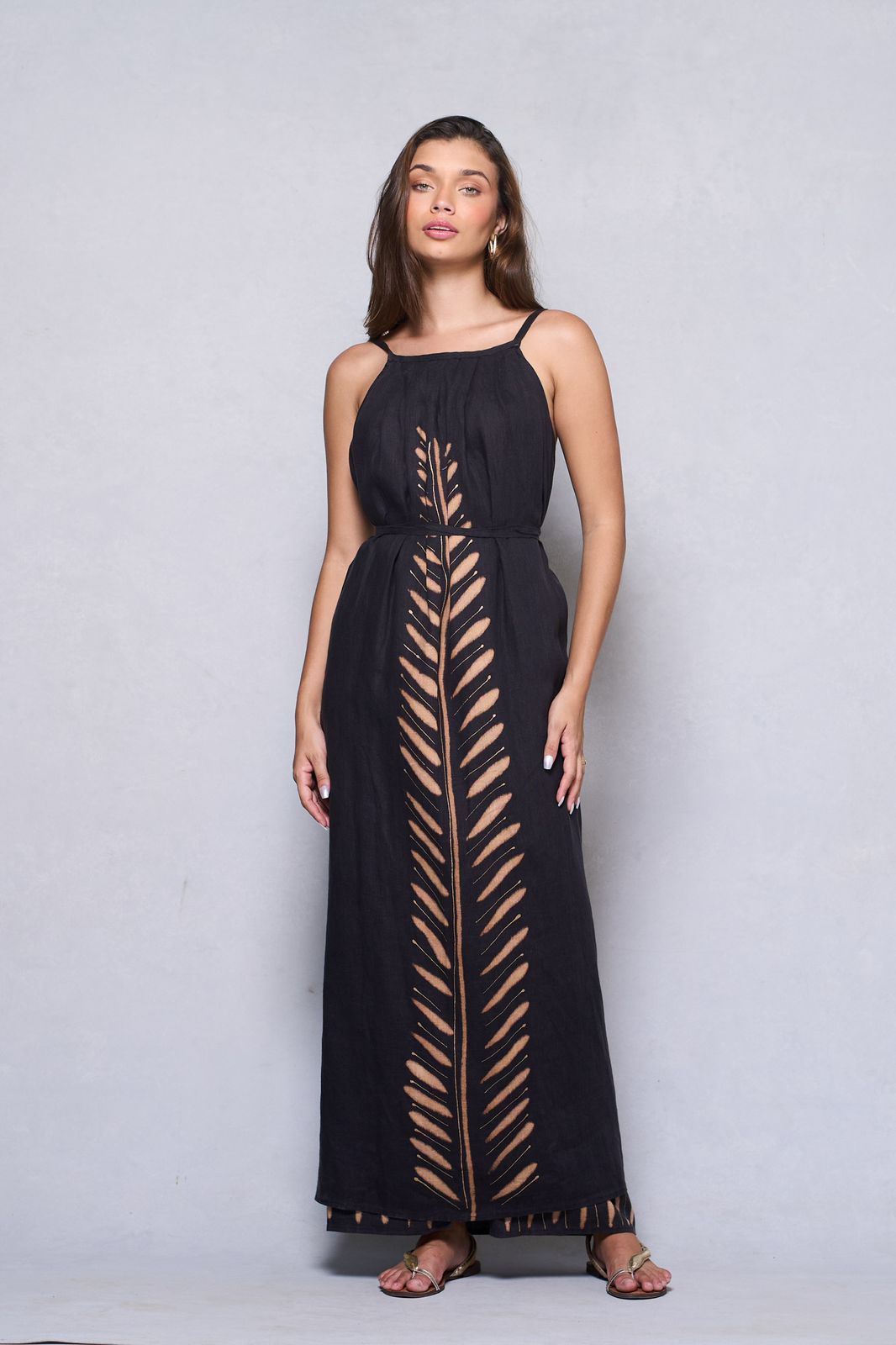 VESTIDO KAMARI LINHO PINTADO