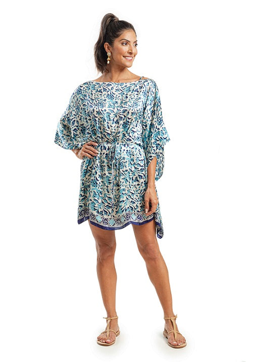 KAFTAN FIJI BRANCO E AZUL