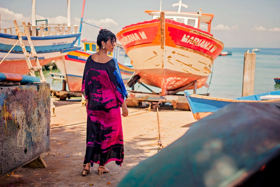 KAFTAN ÁGIOS MARINHO PRETO E ROSA
