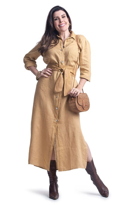CHEMISE FLORENÇA LINHO LONGA LISA SALE