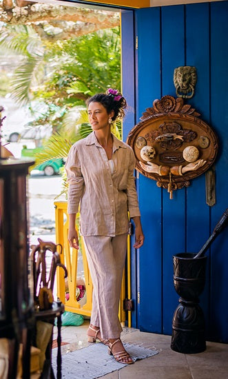 CAMISA DE LINO LISO BAHAMAS
