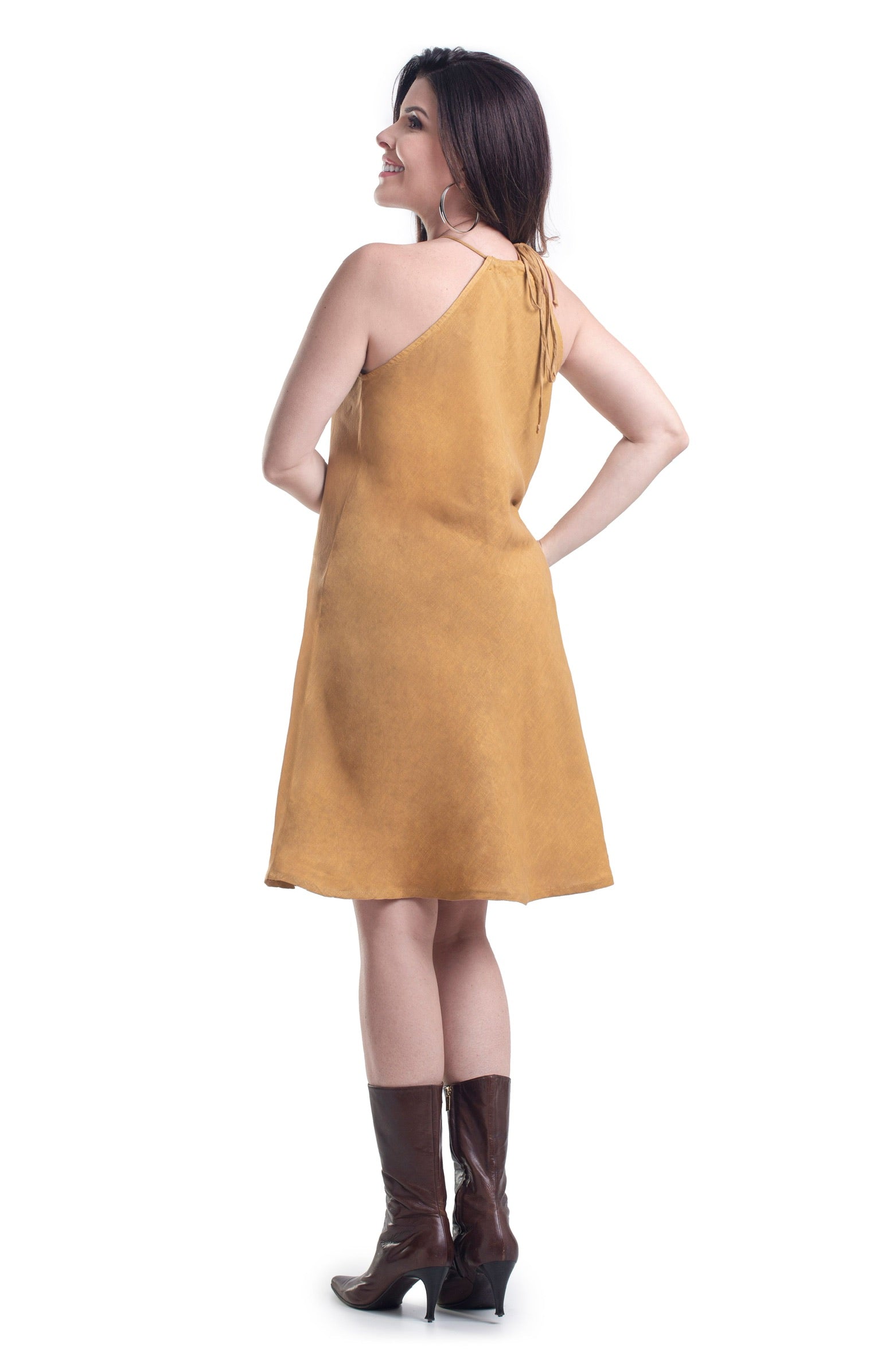 VESTIDO HERA LINHO MIDI LISO SALE