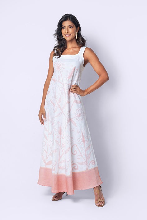 VESTIDO MEL LONGO PINTADO ARABESCO
